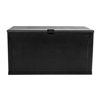 Flash Furniture - 120 Gal Plastic Deck Box - Black