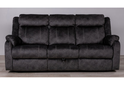 U7303 - 3 Piece Living Room Set (Recliner Sofa / Console Power Recliner Loveseat / Glider Recliner) - Granite