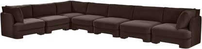 Hammond - Velvet Performance Fabric Upholstered 7 Piece Sectional