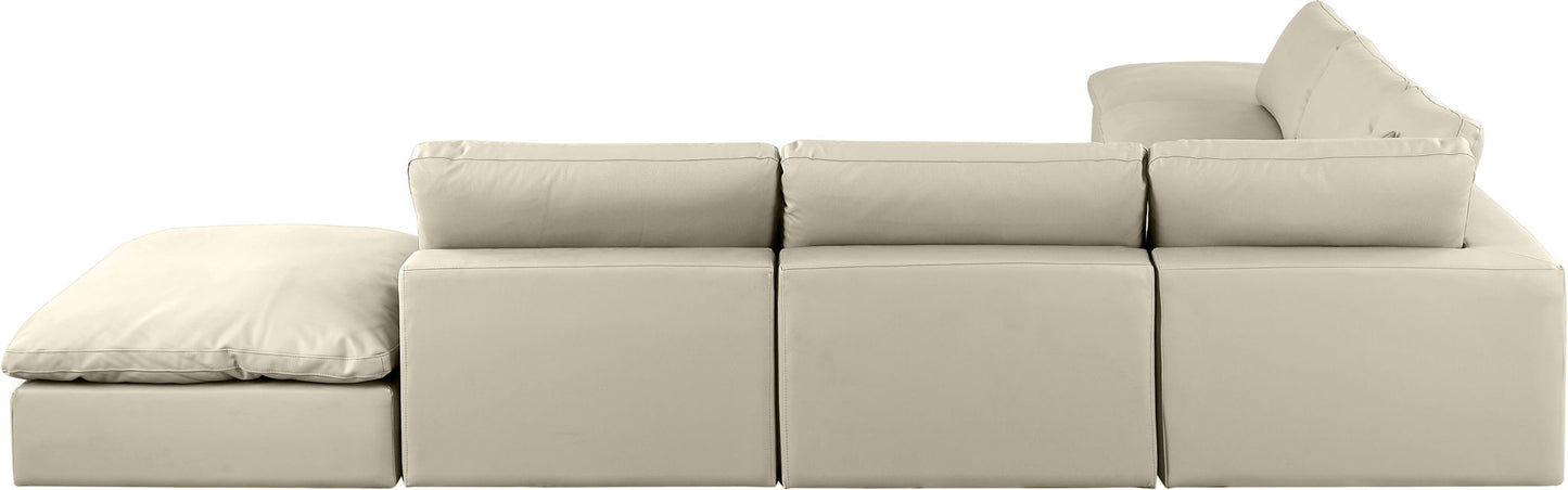 Comfy - 7 Piece Faux Leather Modular Corner Sectional