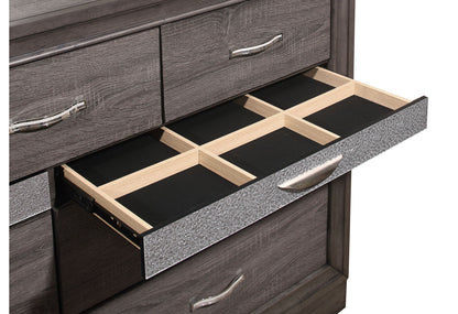 Seville - 5 Piece Queen Bedroom Set - Dark Gray