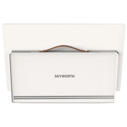 Skyworth - 24" Portable AC/DC TV, Google TV Smart, 1080P - White