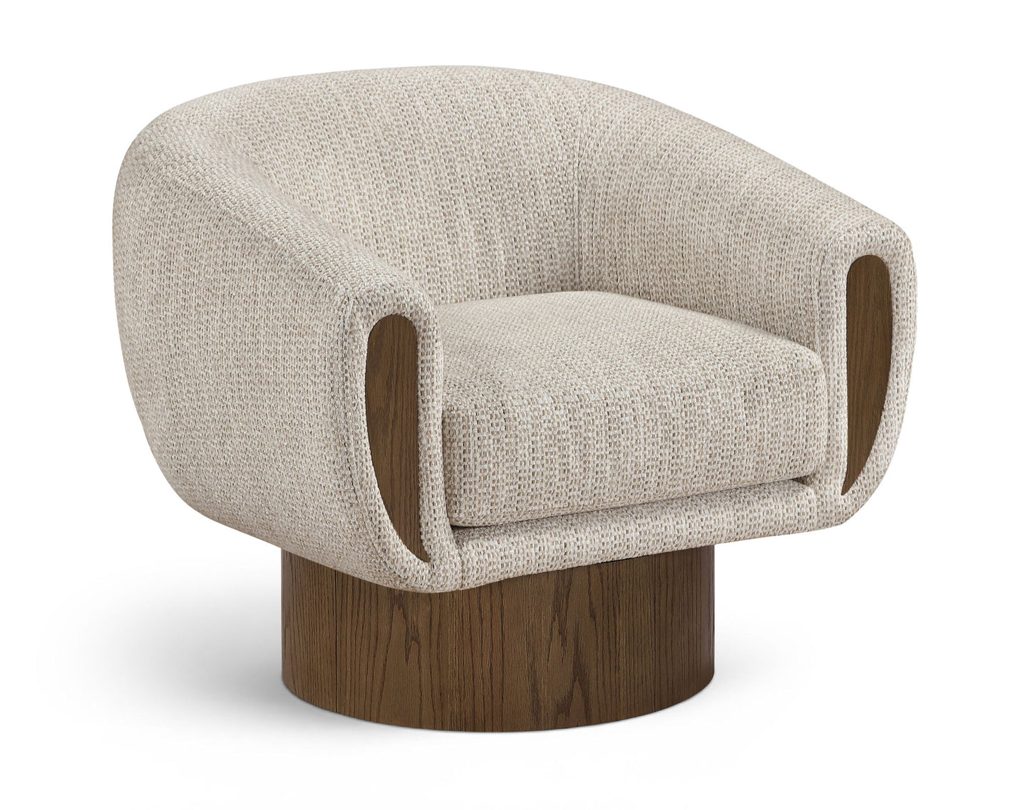 Avella - Interwoven Fabric Swivel Accent Chair
