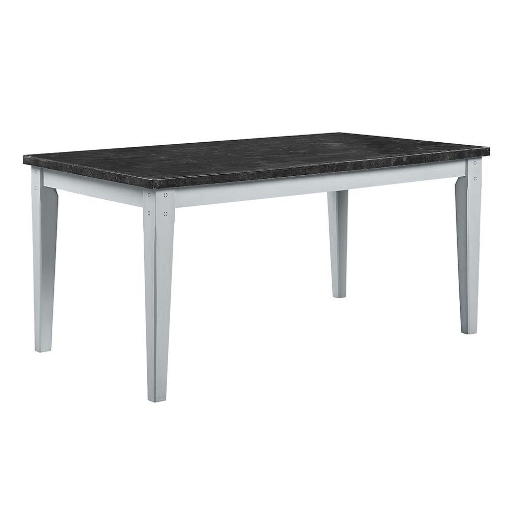 Lanton - Dining Table - Natural Marble & Antique White