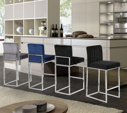 Giselle - Stool with Chrome Legs
