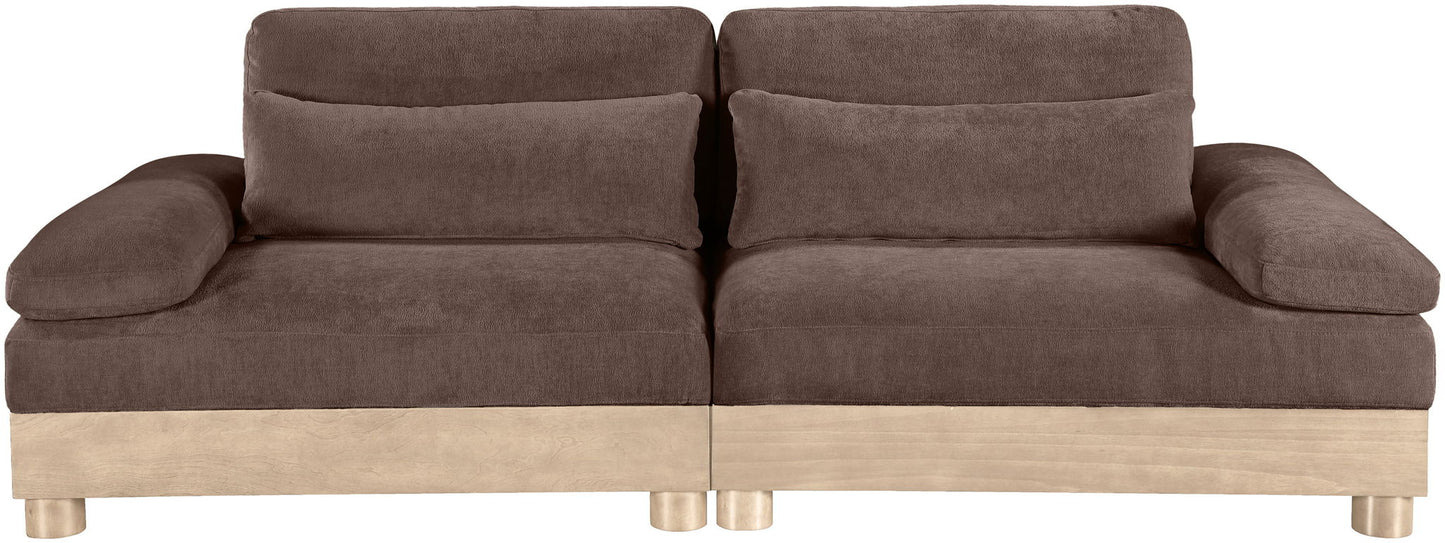 Turin - Chenille Fabric Upholstered Modular Sectional - Brown
