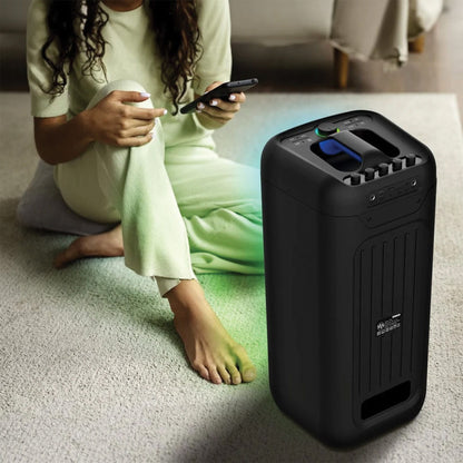 Gemini - 200W Dual 6.5" Portable Bluetooth Boombox - Black