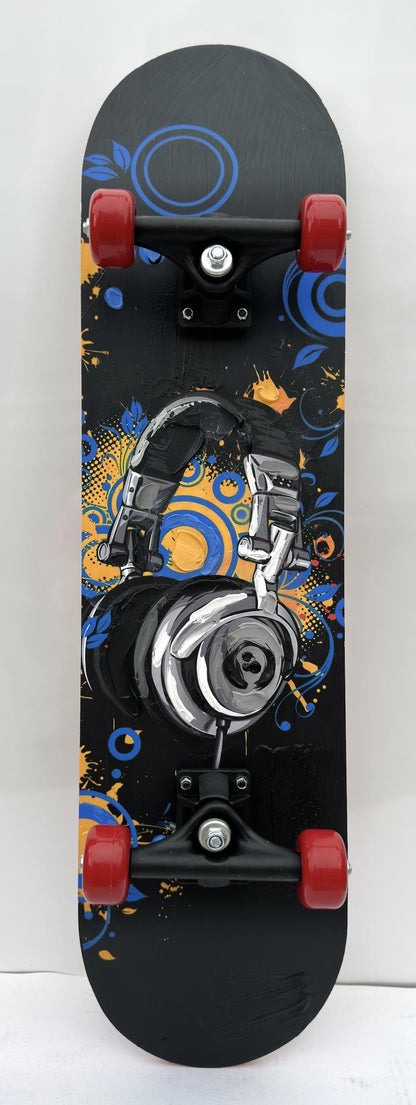 Skateboard - Head Phones - Black