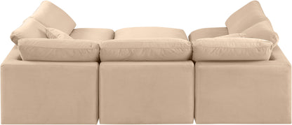 Indulge - Velvet 6 Piece Modular Sectional