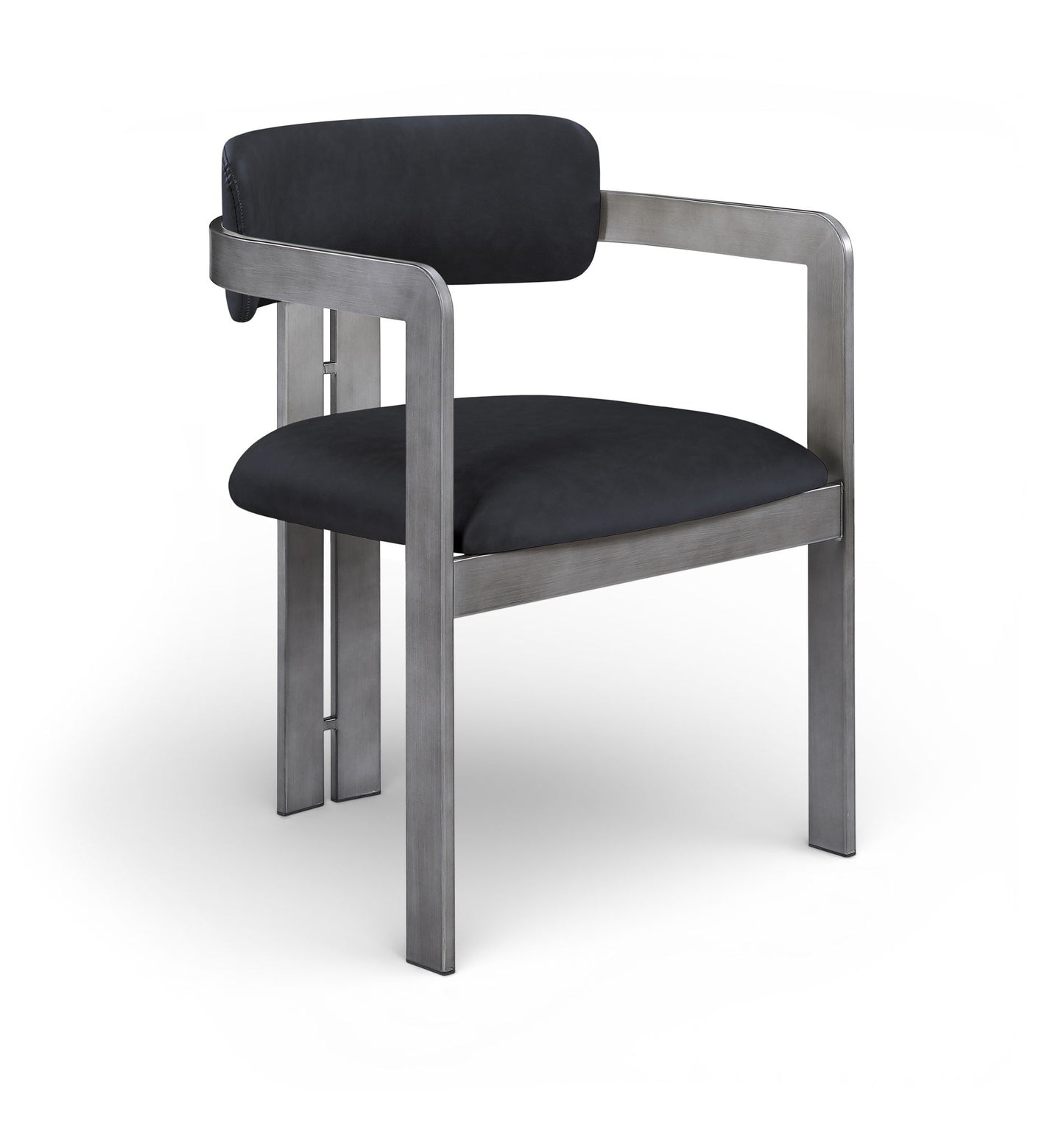 Aurum - Vegan Leather Upholstered Dining Chair With Gray Base (Set of 2)