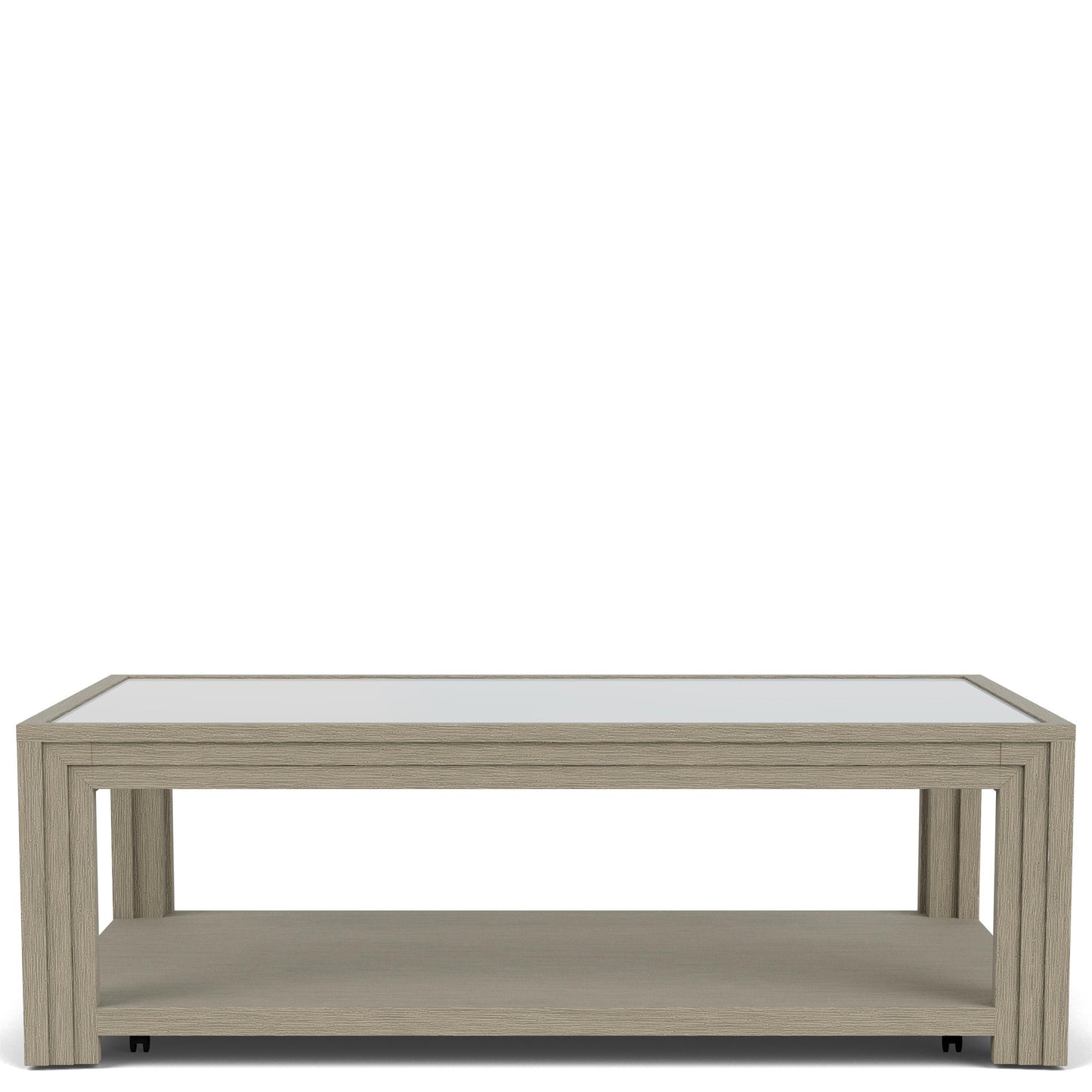 Wilde - Rectangular Glass Top Coffee Table - Light Brown