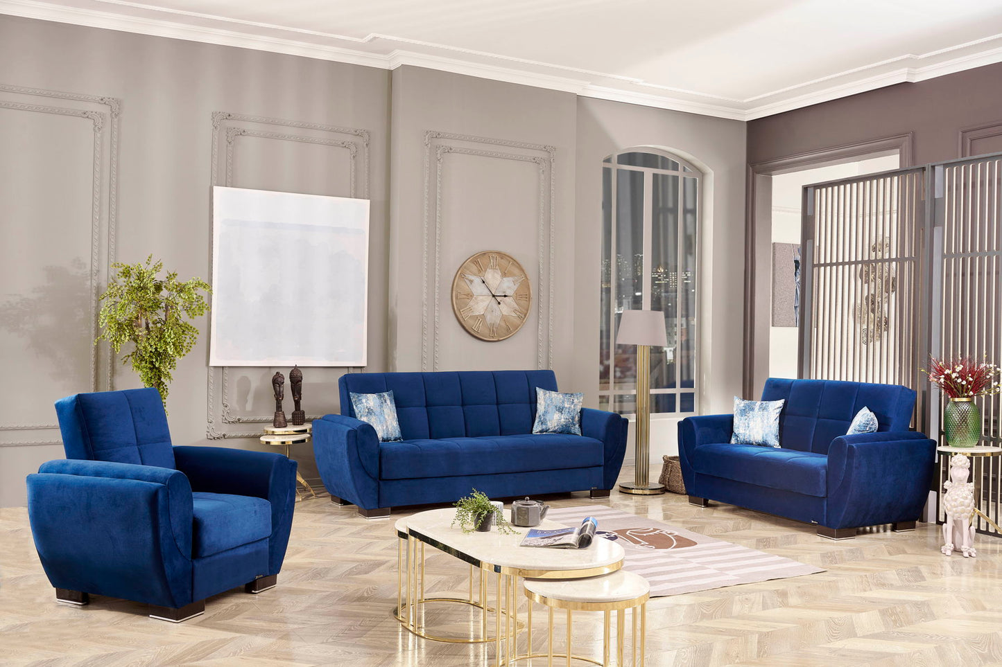 Ottomanson Armada Air - Upholstered Convertible Loveseat With Storage - Microfiber