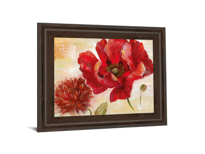 Passion For Poppies Il By Nan - Framed Print Wall Art - Red