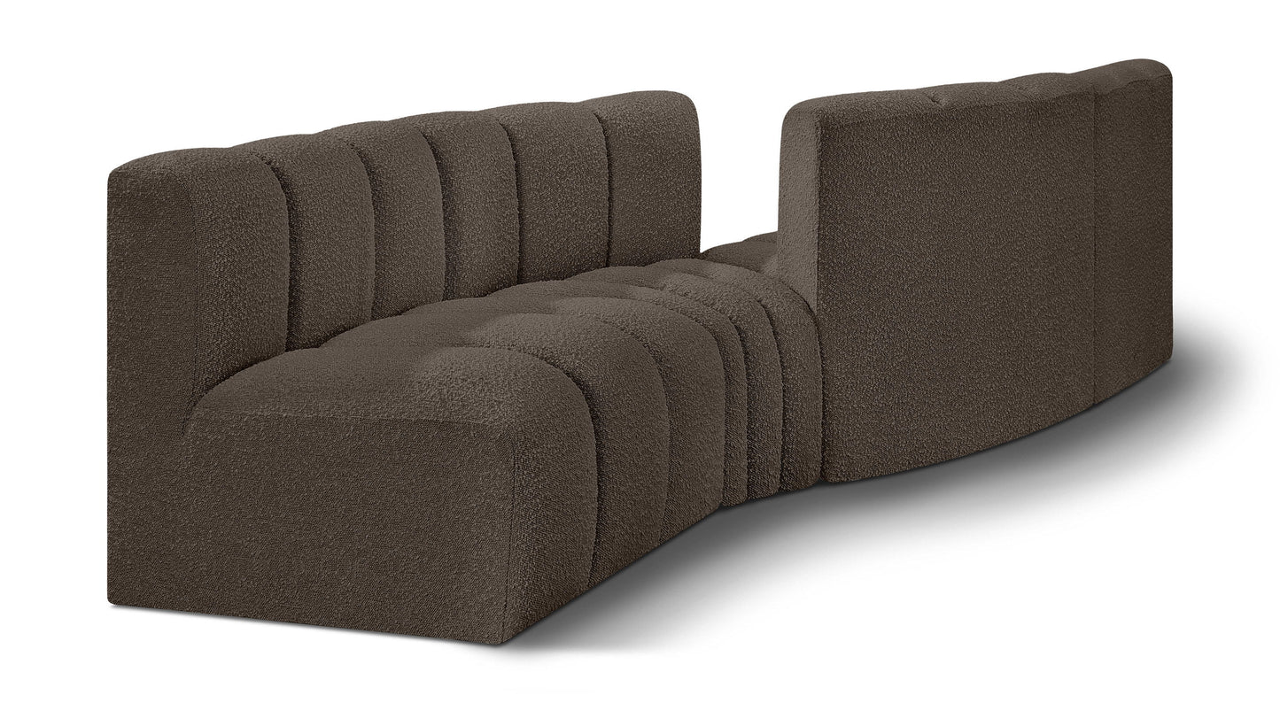 Arc - Boucle Fabric 4 Piece Sofa