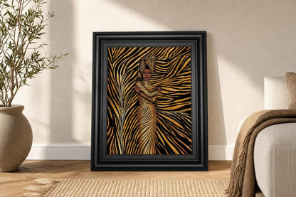 22x26 Tiger Inspired Fashion By Dexter Griffin - Yellow