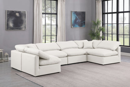 Indulge - Faux Leather 6 Piece Modular U-Shaped Sectional