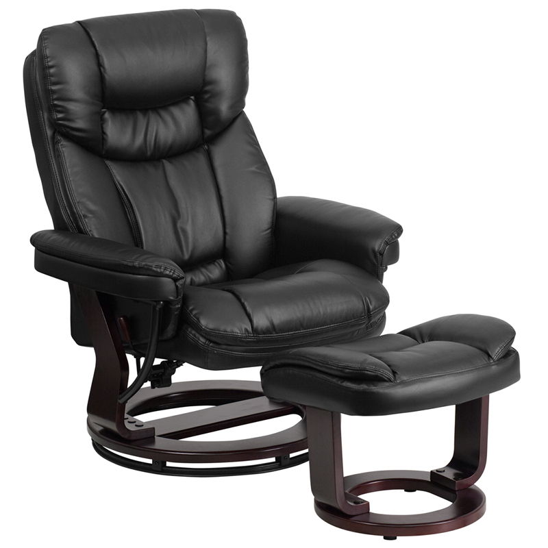 Flash Furniture - Multiple Position Leather Recliner - Black