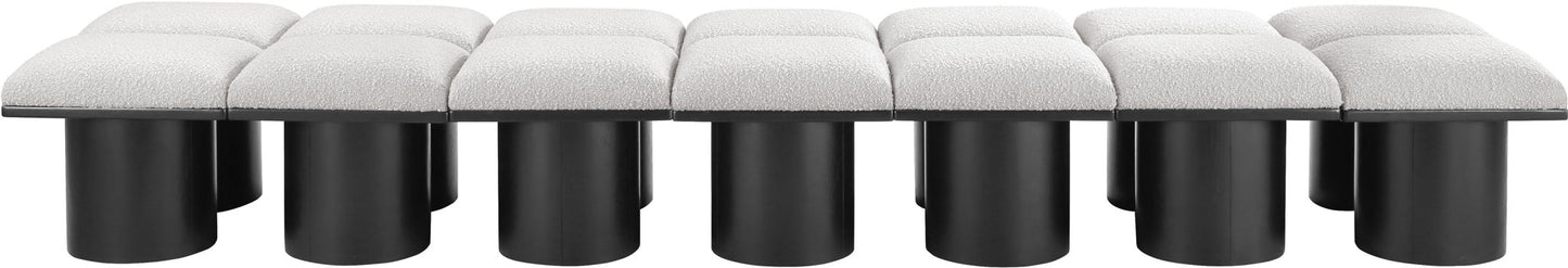 Pavilion - 14 Piece Modular Bench With Black Base
