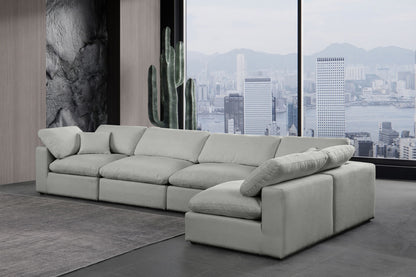 Comfy - 5 Piece Linen Modular Sectional