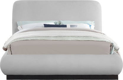 Rigby - Linen Bed With Black Base