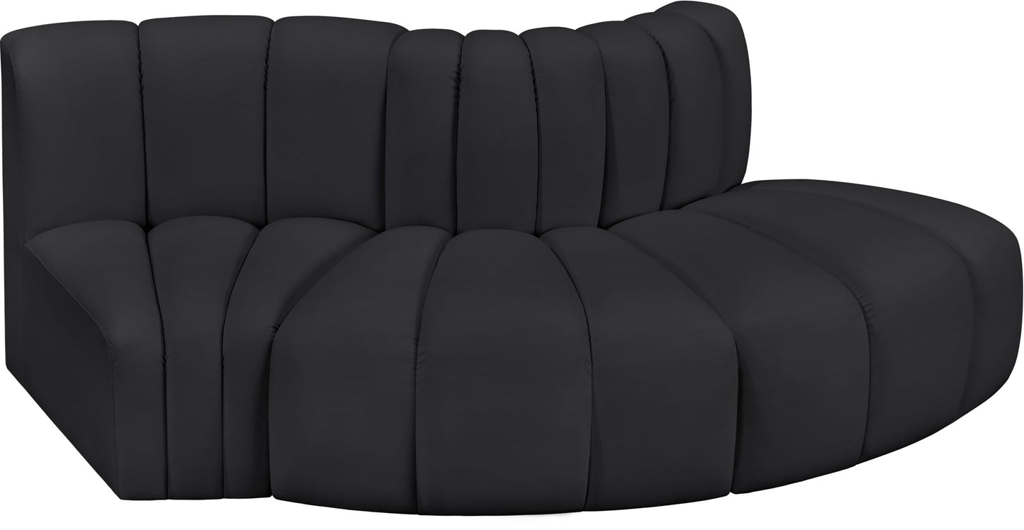 Arc - Faux Leather 3 Piece Modular Sofa