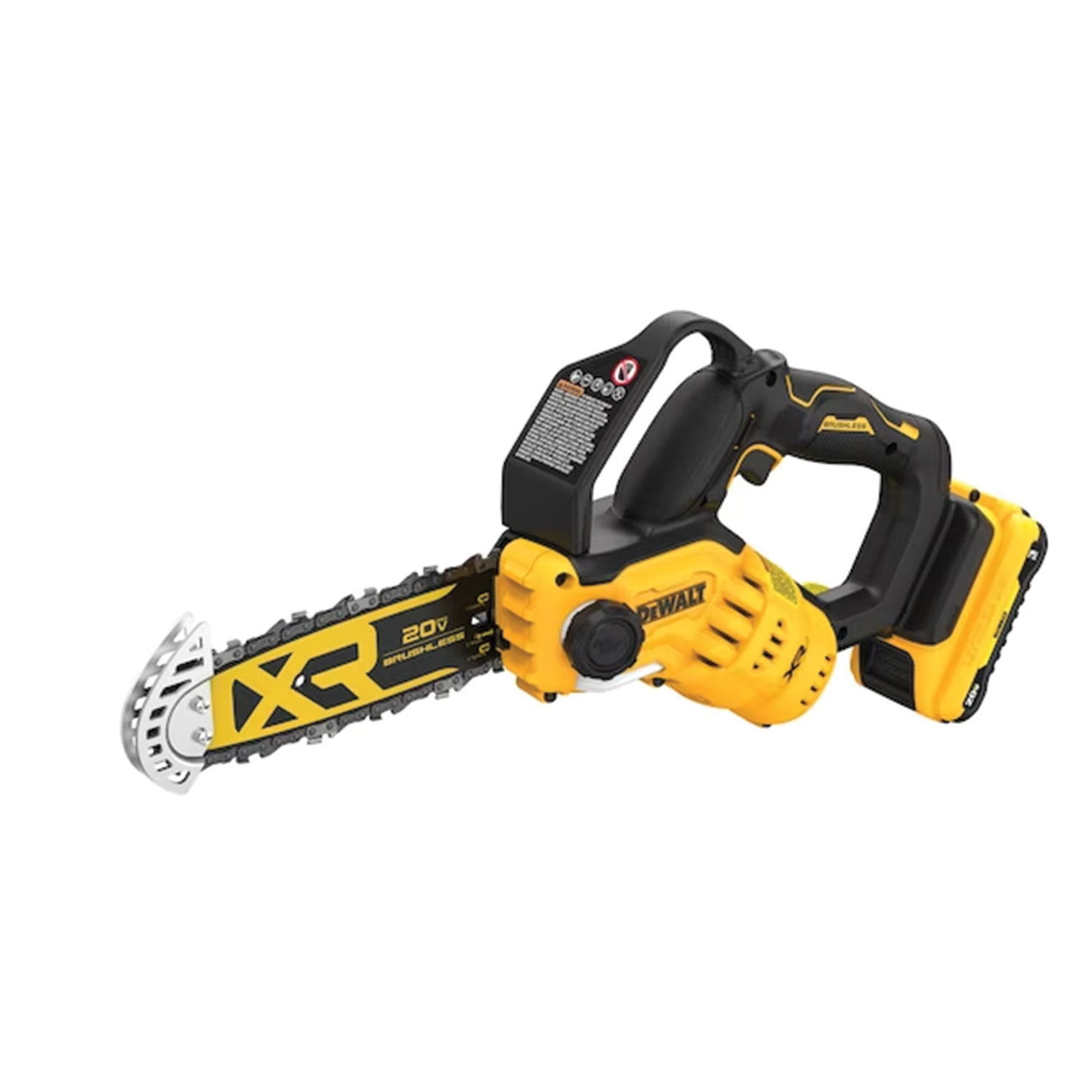 Dewalt - 8 in. 20-Volt Lithium-Ion Pruning Electric Battery Chainsaw Kit - Yellow