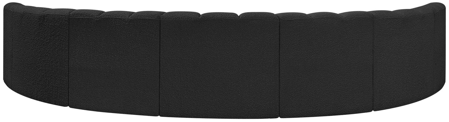 Arc - Boucle Fabric 7 Piece U-Shaped Modular Sofa