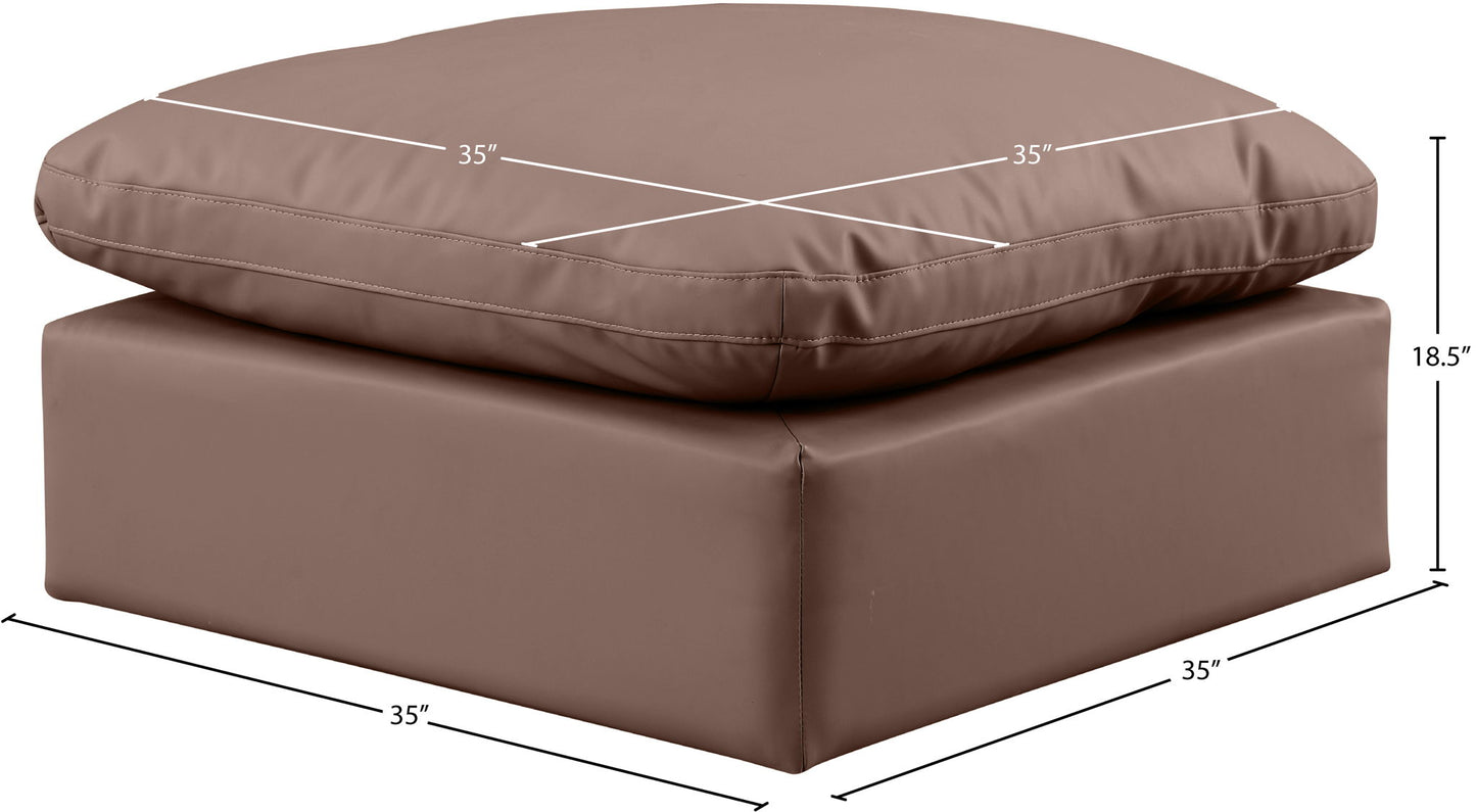 Indulge - Faux Leather Ottoman