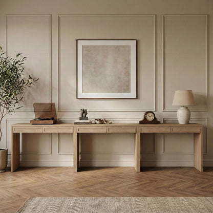 Avro - Solid Wood And Oak Veneer Desk