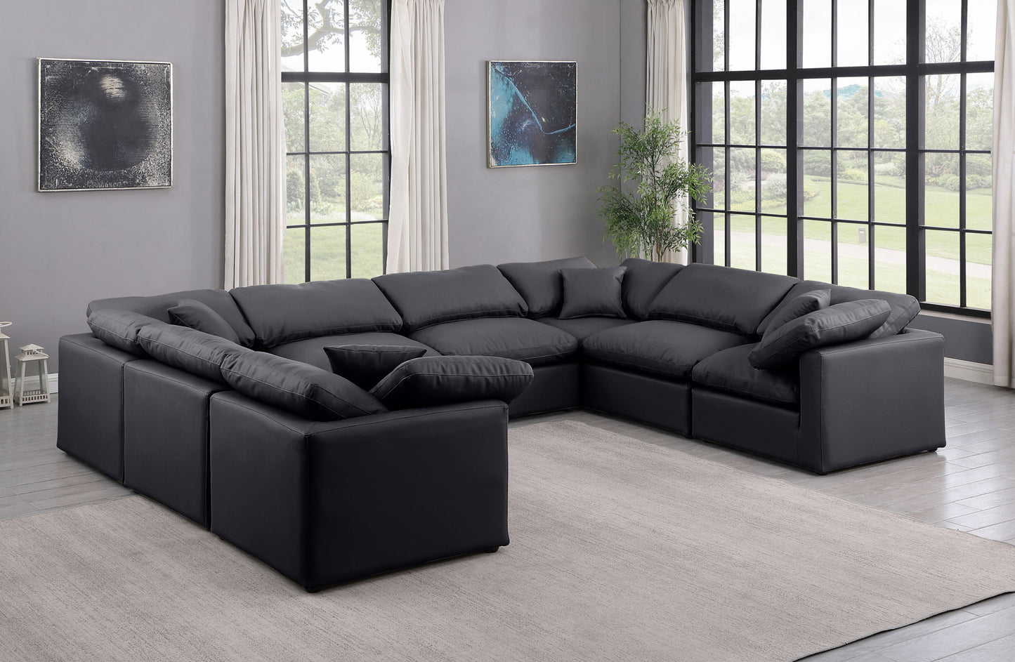Indulge - Faux Leather 8 Piece Modular Sectional