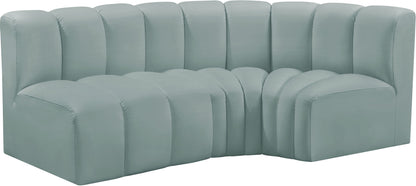 Arc - Faux Leather 3 Piece Sofa