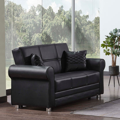 Ottomanson Avalon - Upholstered Convertible Loveseat With Storage