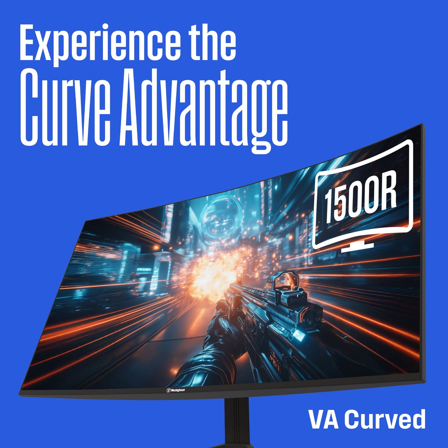Westinghouse - 24" Curved Gaming Monitor - Black