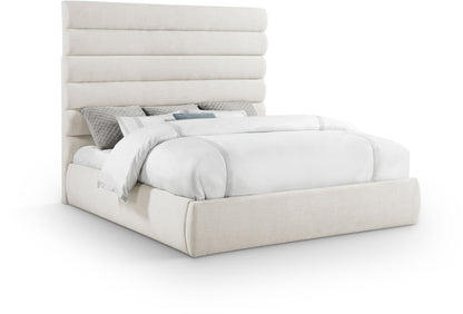 Adam - Linen Fabric Bed With 70.5" Headboard