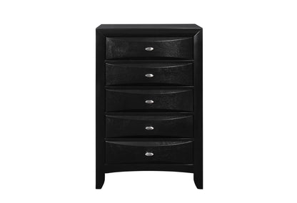Linda - 5 Piece Queen Bedroom Set - Black