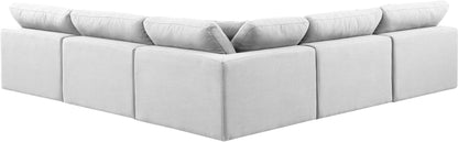 Comfy - 5 Piece Linen Modular Corner Armless Sectional