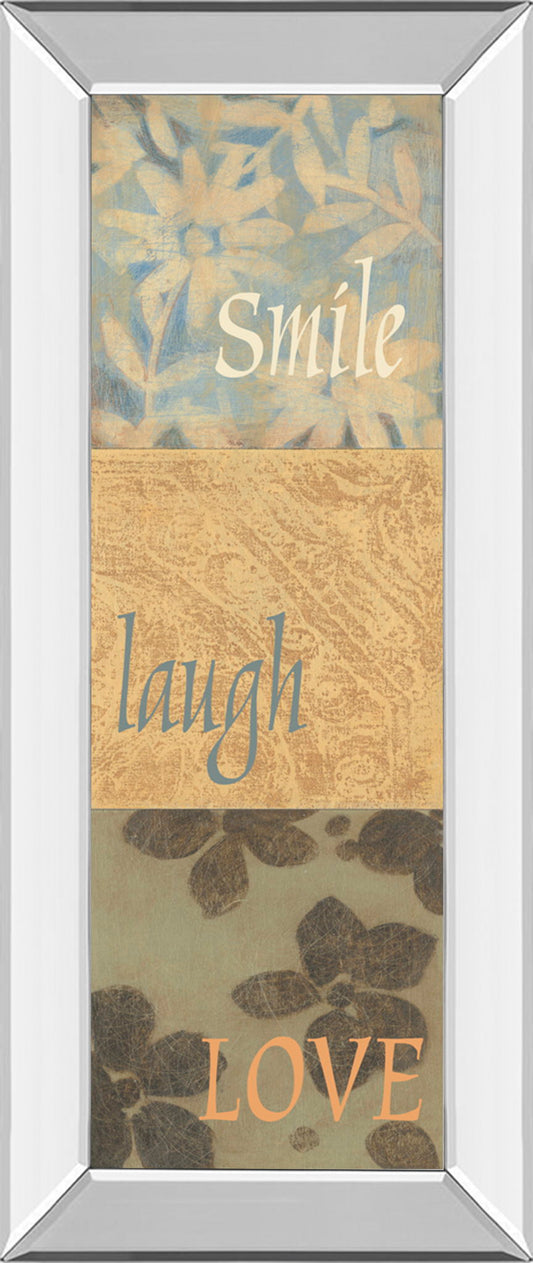 Uplift Il By Vision Studio - Mirror Framed Print Wall Art - Light Brown