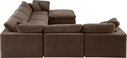 Comfy - 7 Piece Velvet Modular Sectional With Chaise