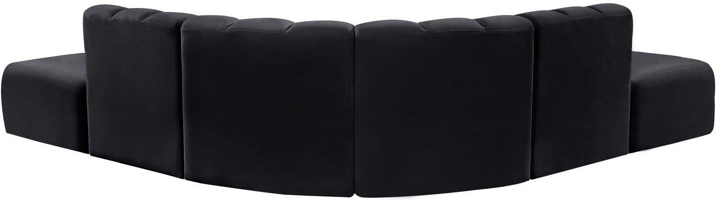 Arc - Velvet 6 Piece Corner Modular Sofa