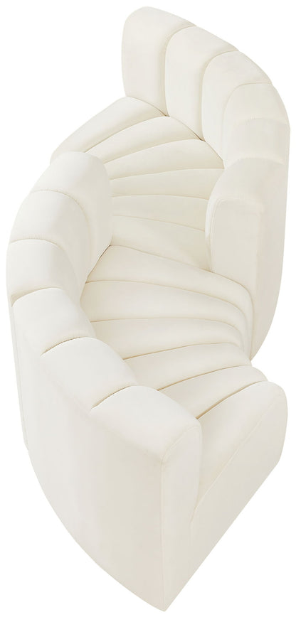 Arc - Velvet 4 Piece Curved Modular Sofa