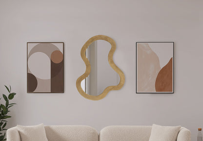 Oblique - Mirror - Wood