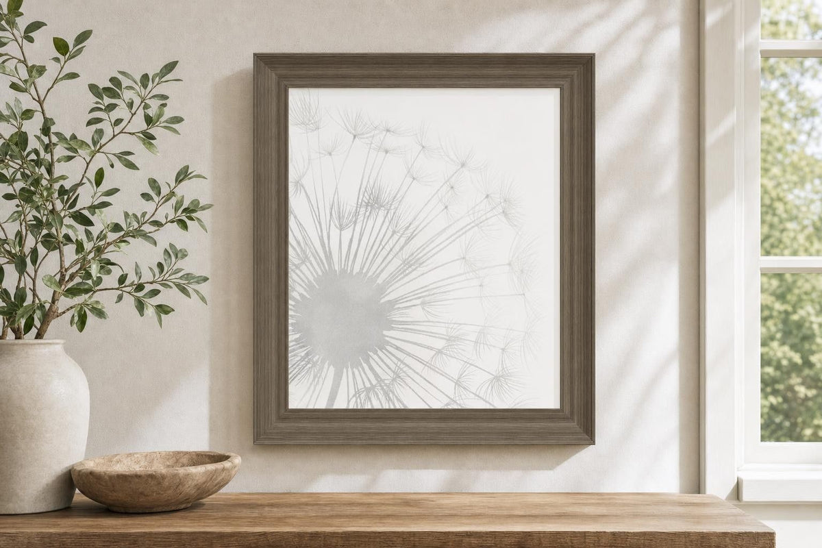 22x26 Dandelion Whisper I By Grace Popp - Silver
