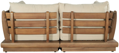 Mirella - 2 Piece Water Resistant Fabric 76" Upholstered Outdoor Patio Modular Loveseat