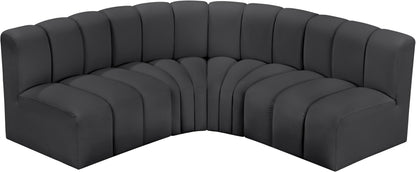 Arc - Faux Leather 4 Piece Corner Modular Sofa