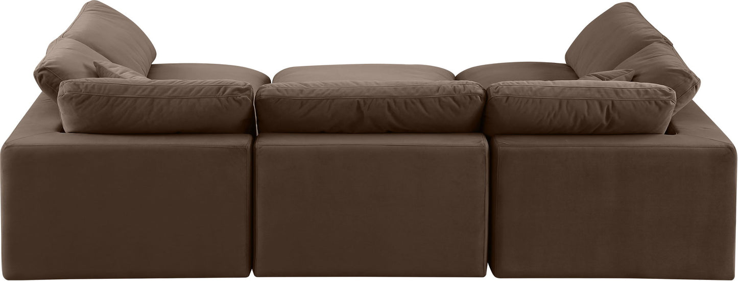 Comfy - 6 Piece Velvet Sectional