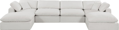 Comfy - 6 Piece Linen Modular Double Chaise Sectional