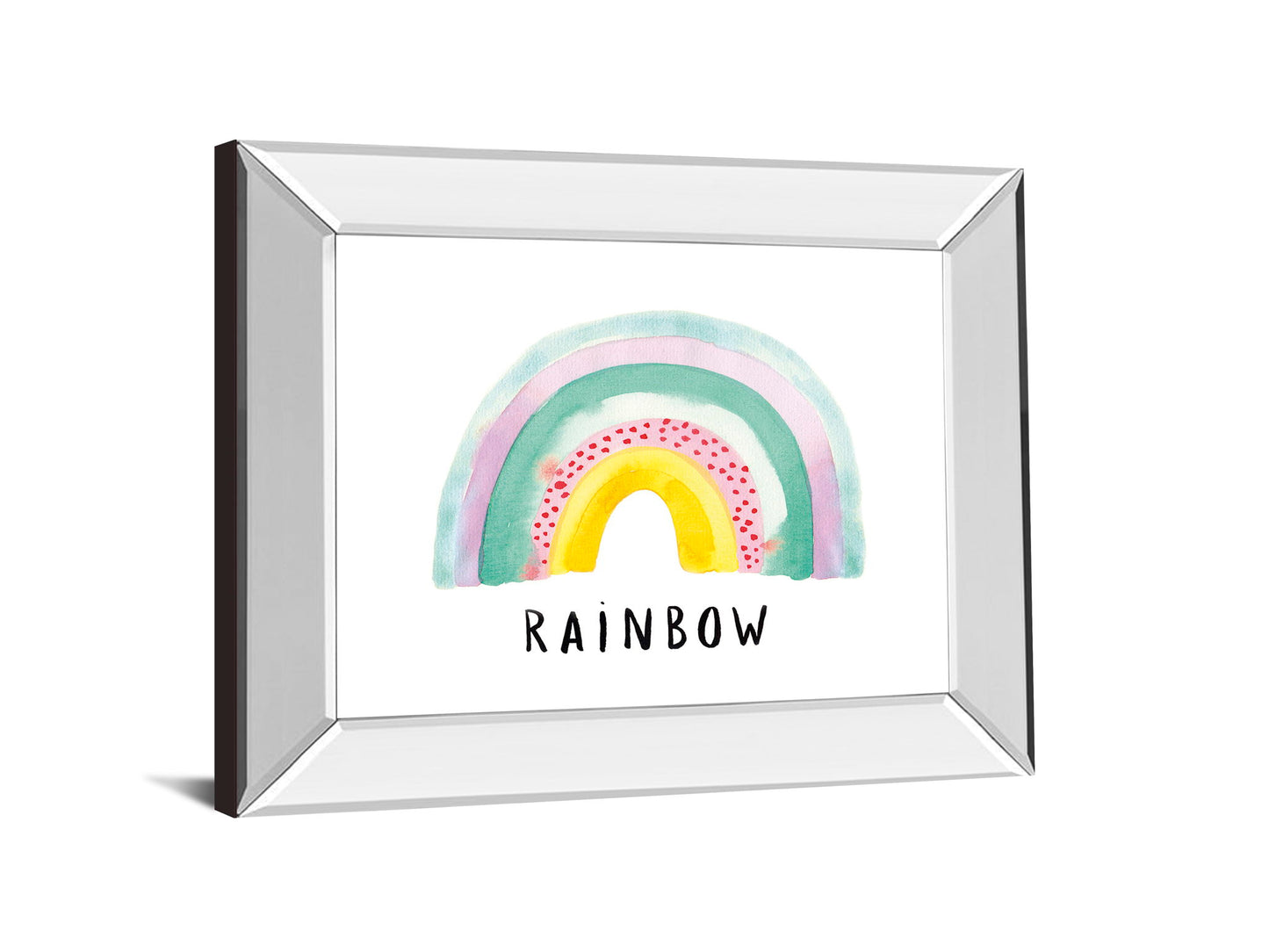 Rainbow Joy By Joelle Wehkamp - Mirror Framed Print Wall Art - Pink