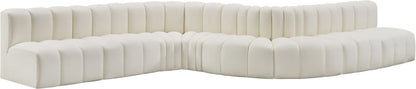 Arc - Faux Leather 8 Piece Curved Modular Sofa