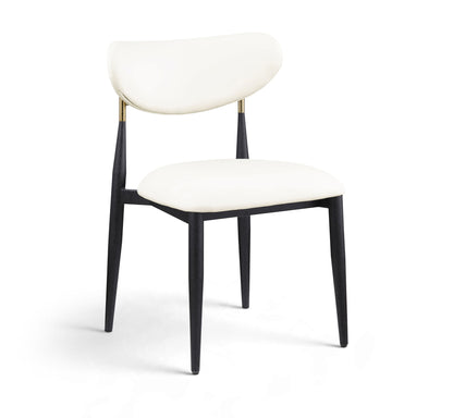 Ronda - Vegan Leather Upholstered Dining Side Chair - Black Legs