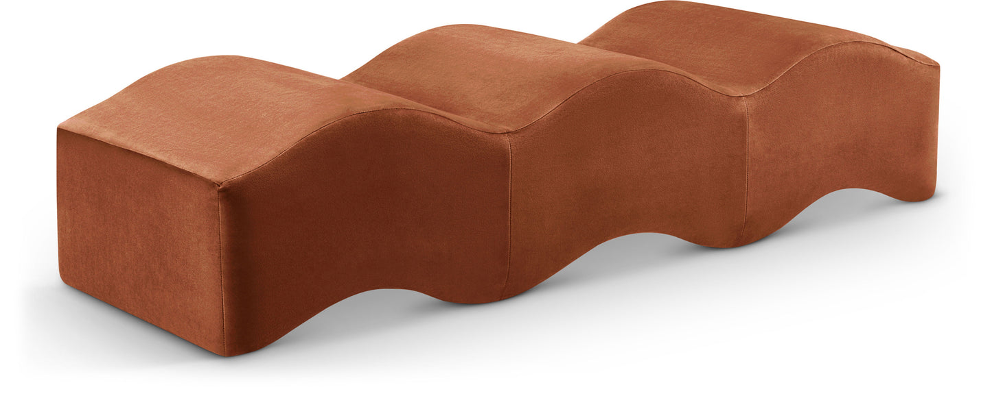 Wave - Velvet Bench
